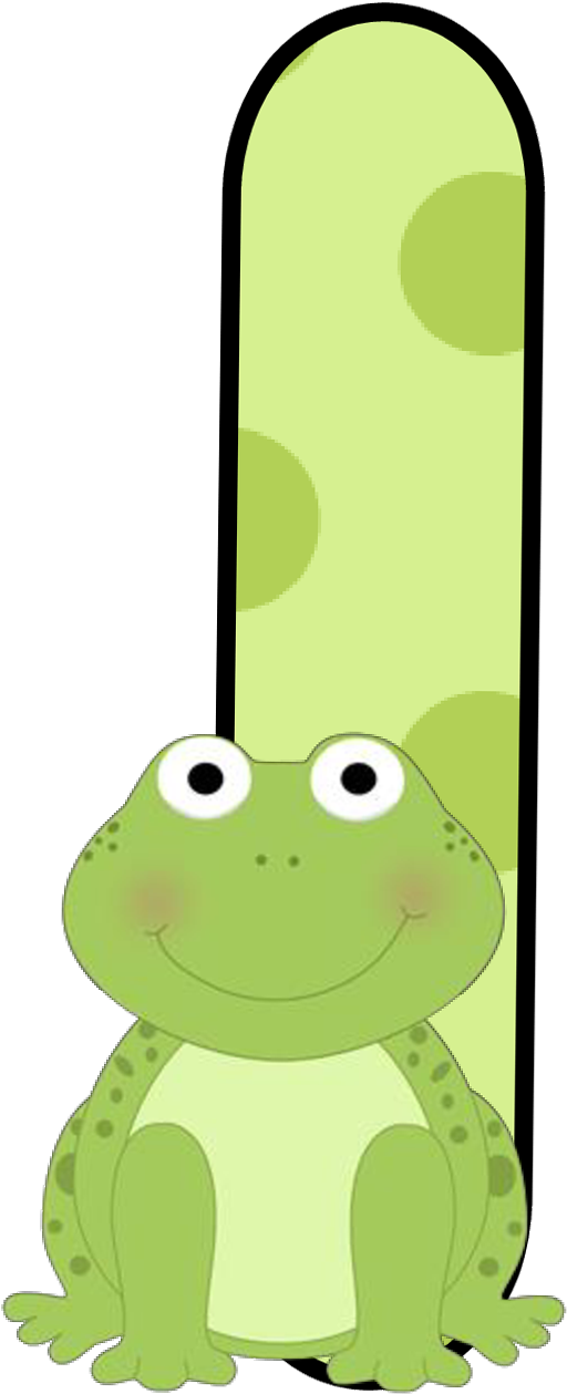 Ch B *✿* Alfabeto Ranita De Kid Sparkz - Cute Spring Clipart (621x1352)