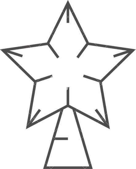 Christmas Tree Star Outline - Christmas Tree Star Outline (442x550)