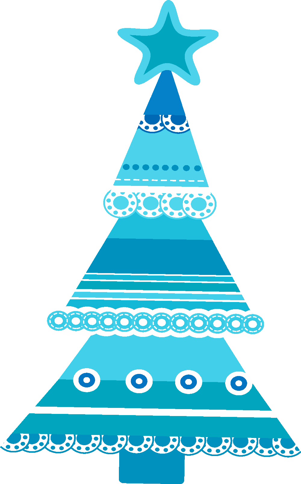 First Communion Clip Art Christmas Tree - Blue Christmas Tree Clipart Png (1000x1609)