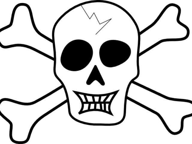 Skeleton Head Clipart Pirate Symbol - Skull And Crossbones Mousepad (640x480)