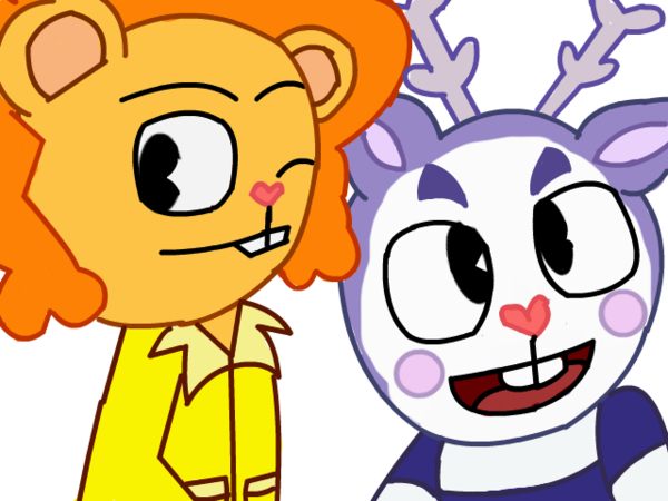 Disco Bear And Mime By Misswillowfrostbite - Cartoon (600x450)