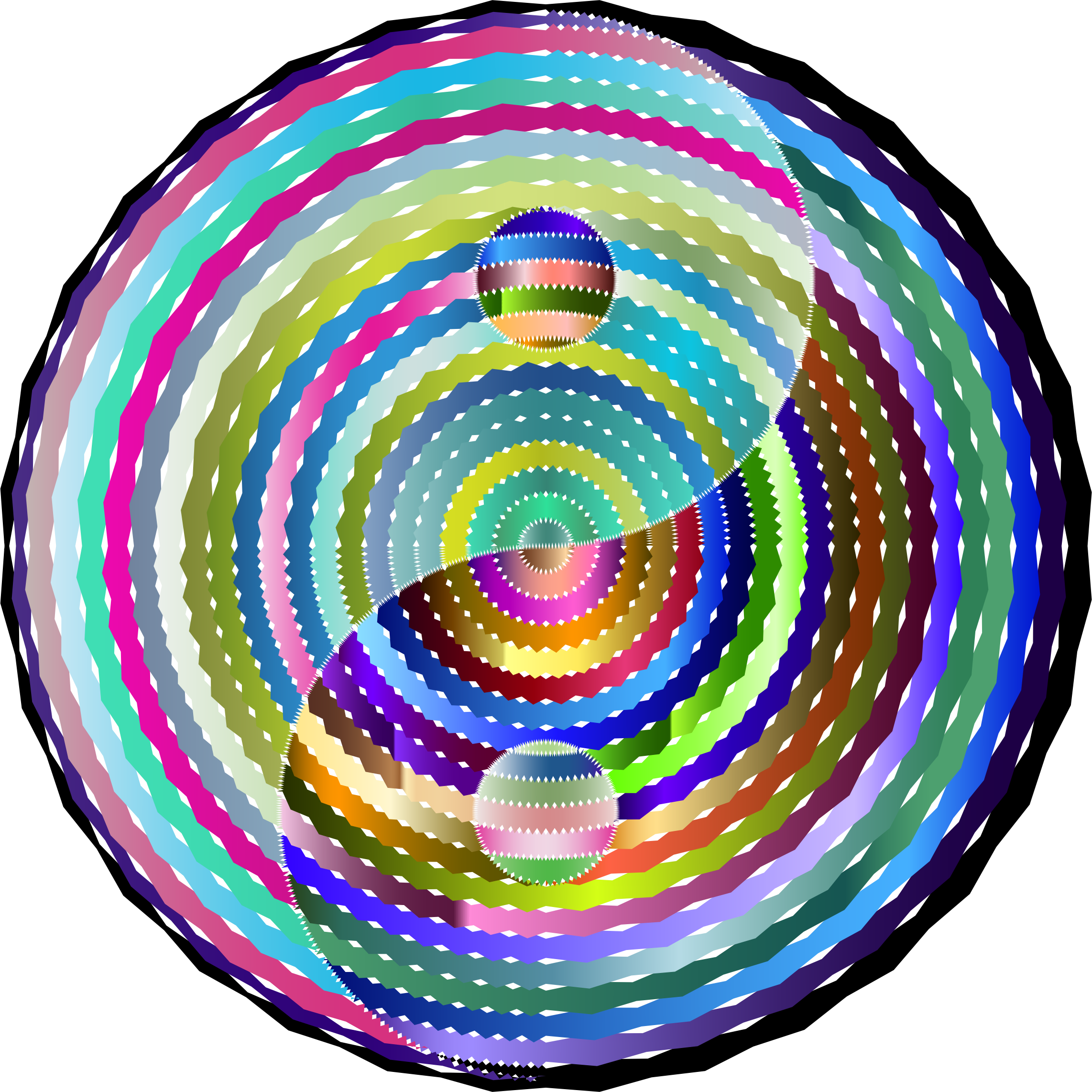 Disco Concentric Yin Yang - Yin Yang Disco (2284x2284)