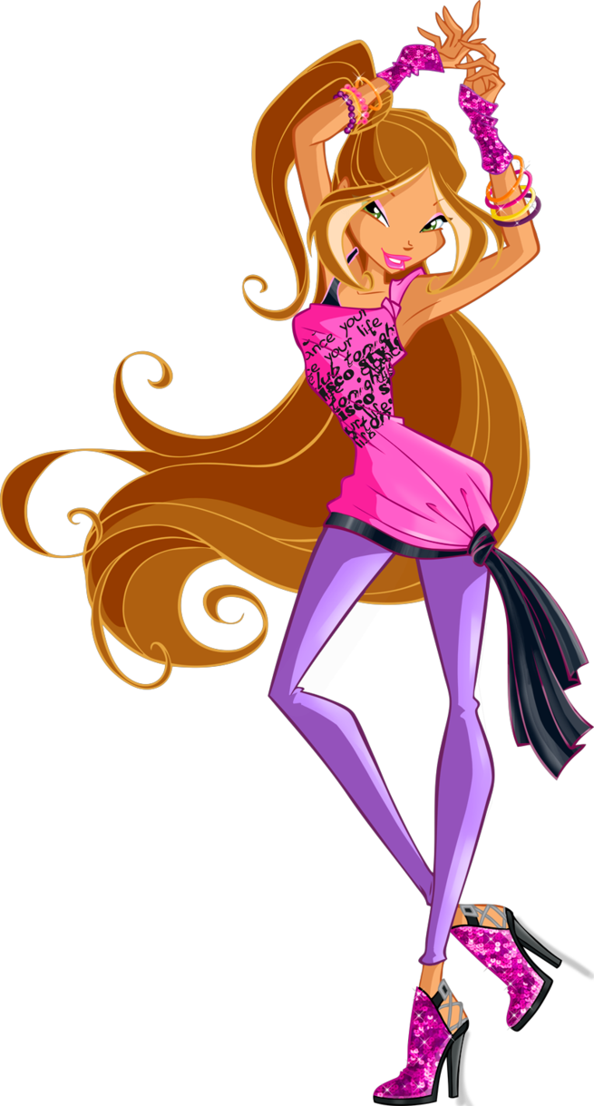 Flora Disco Season 5 By Fenixfairy - Imagenes De Flora De Las Winx Club (655x1219)
