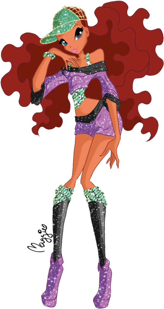 Aisha Disco Style By Magicalcolourofwinx - Winx Club Aisha Season 5 Outfits (752x1063)