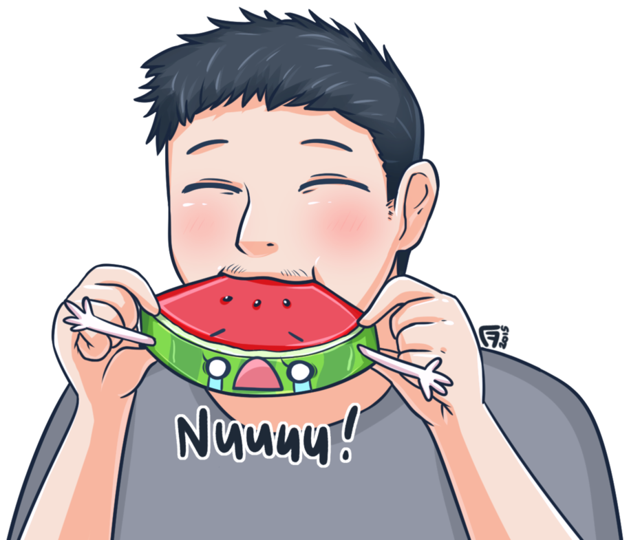 [gift] Eating Watermelon By Frank-seven - Eating (991x807)