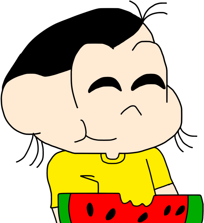 Maggy Eating A Watermelon By Marcospower1996 - Cartoon (964x828)