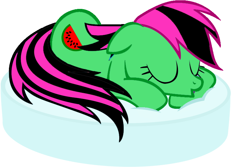 Sleeping Watermellon Seed By Bubblegum3558 On Clipart - Openclipart (900x627)