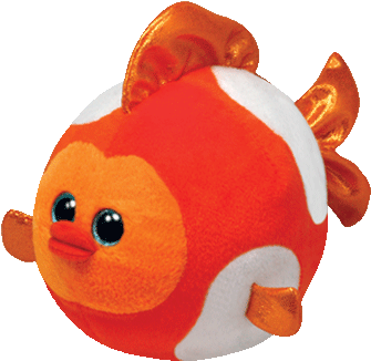 Orange Fish Med - Beanie Boo Round (350x350)