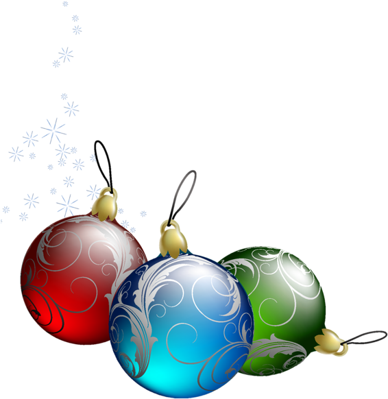 Christmas Ornaments Clipart Transparent - Clip Art (569x600)