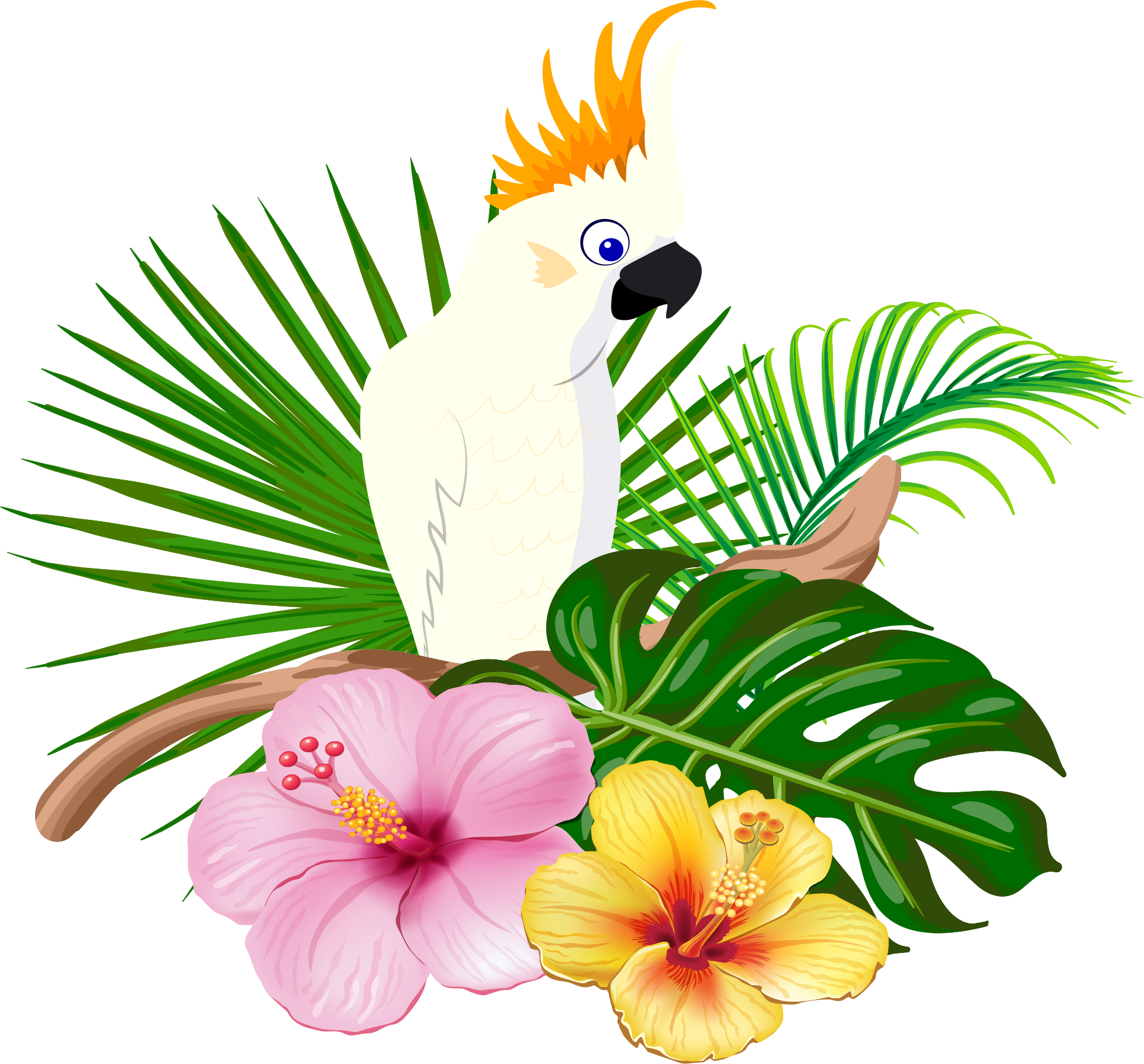 Parrot Bird Floral Design - Parrot (1927x1793)