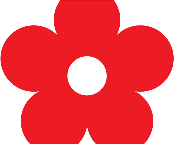 Red Flower Clipart Artistic - Pink Cartoon Flower Transparent (640x480)