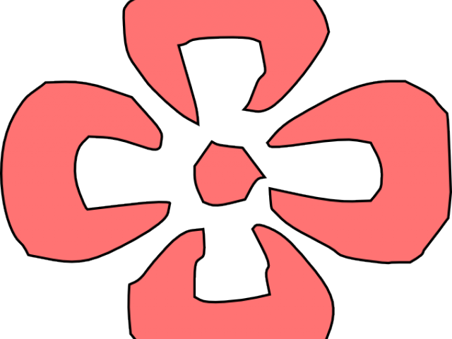 Red Flower Clipart Japanese Flower - Japanese Flower Art (640x480)