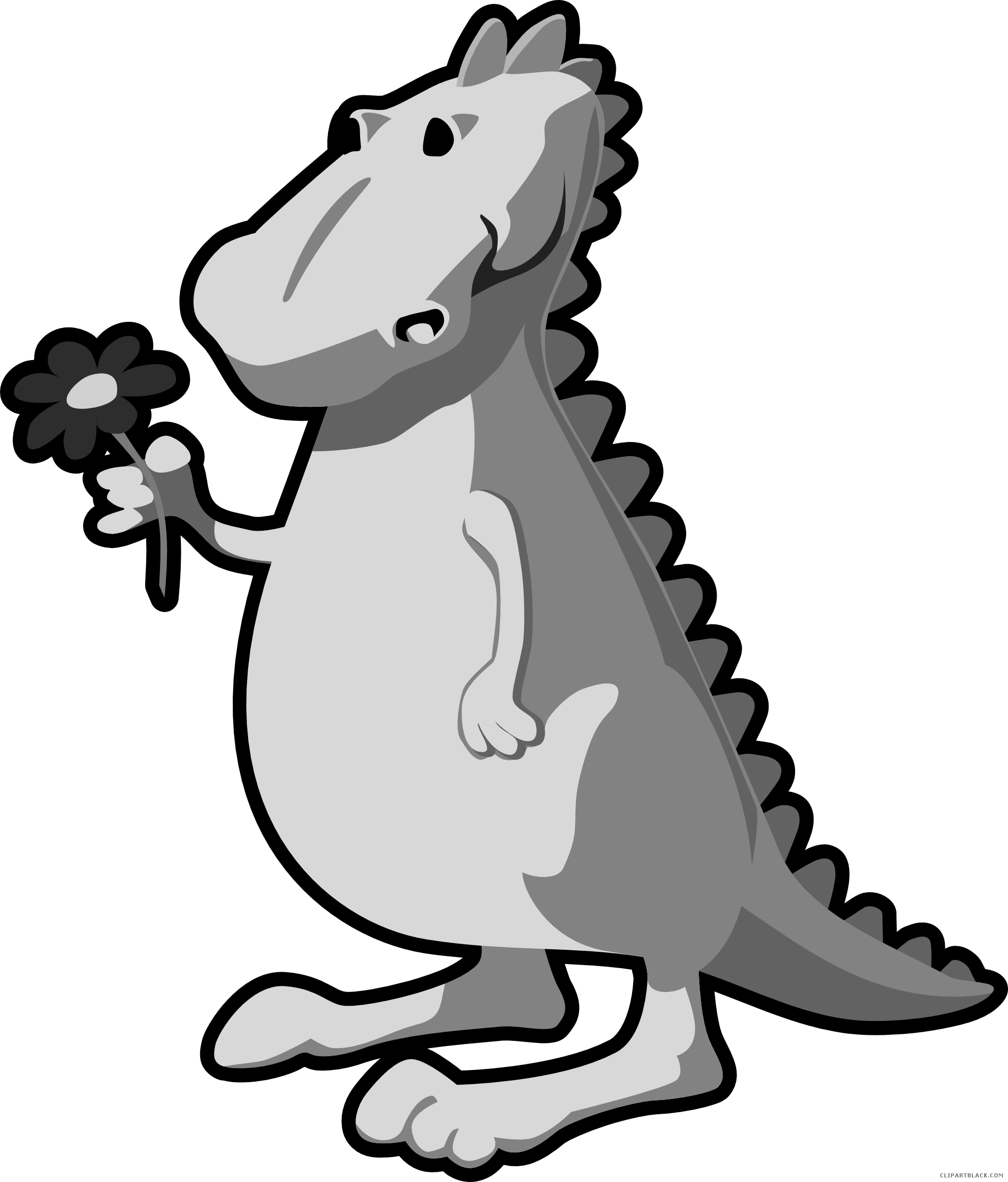 Cute Dinosaur Animal Free Black White Clipart Images - Dinosaur: 6x 9 Lined Notebook| Professionally Designed, (1979x2321)