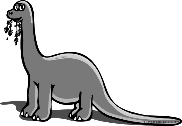 Impressive Dinosaur Animal Free Black White Clipart - Monstre Du Loch Ness Taille (600x417)