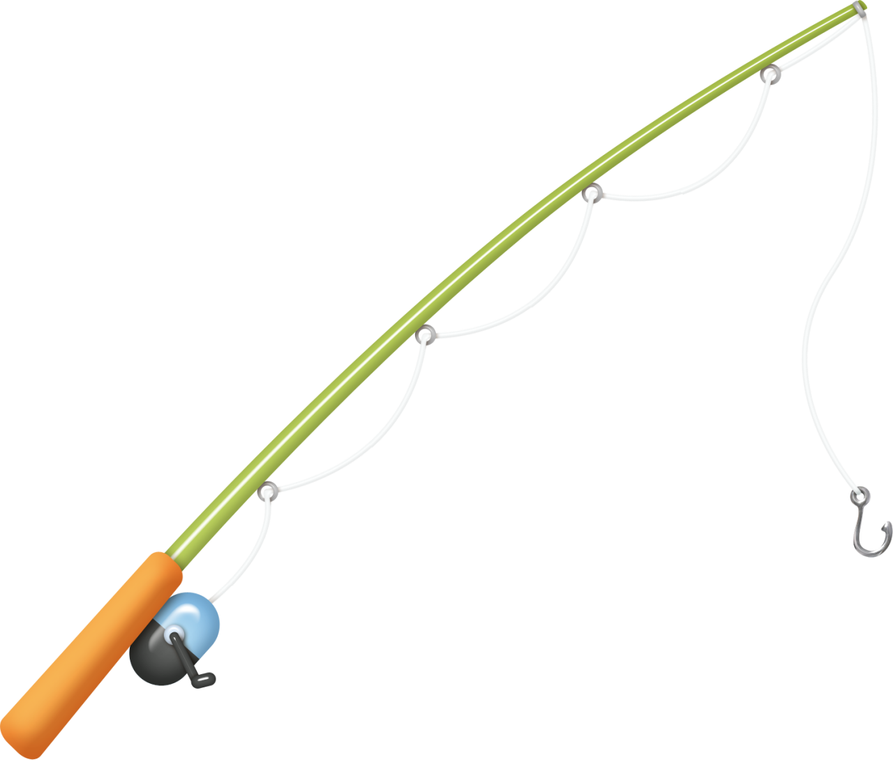 Fishing Pole Clipart Png Transparent - Fishing Pole Png Clipart (1280x1089)