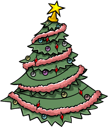 Árboles De Navidad - Club Penguin (452x508)