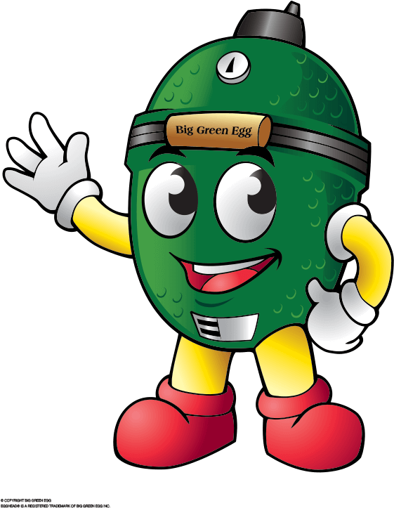 Mr - Egghead - Big Green Egg Cartoon (612x792)