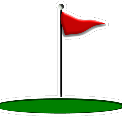 Golf Clipart Flagstick - Golf Flag (400x400)