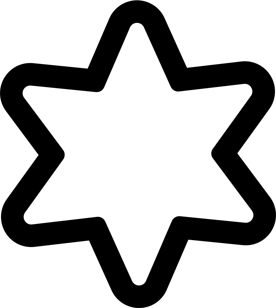 Star Of Six Points Outline Comments - Star Double Outline Png (878x981)