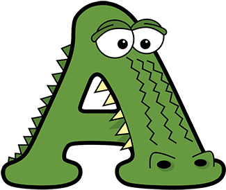 Cartoon Anaconda - Alphabetimals Coloring Book By Patrick O'toole (400x400)