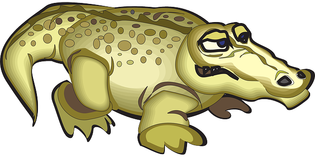 Yellow, Feet, Angry, Cartoon, Tail, Alligator, Predator - Gambar Animasi Buaya Bergerak (640x320)
