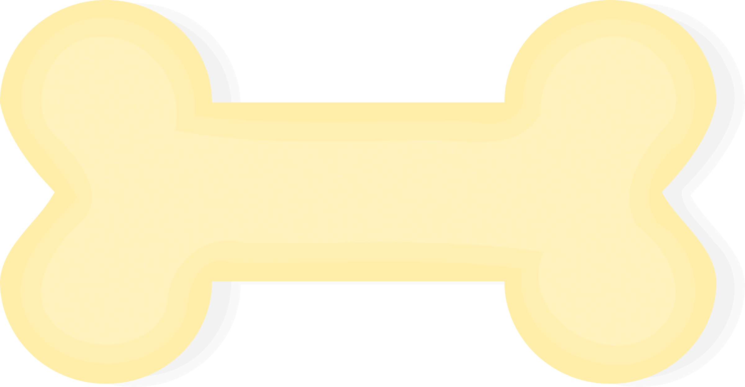 Dog Bone Clipart Free - Dog Bone Pdf (2400x1248)