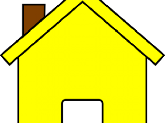 Home Clipart Yellow - Yellow House Clip Art (640x480)