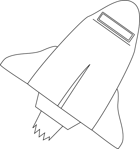 Black And White Space Shuttle - Black And White Space Shuttle (470x500)