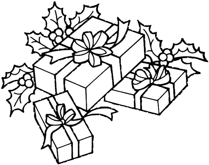 Christmas Coloring Pictures Christmas Coloring Sheets - Christmas Gift Coloring Pages (720x569)