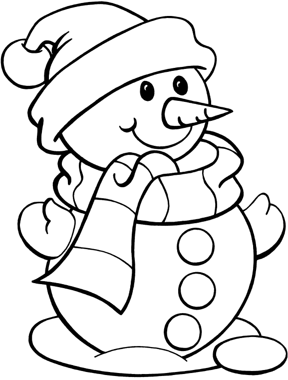 I Have Download Snowman With Long Nose Coloring Page - Snowman Colouring Pages (601x786)