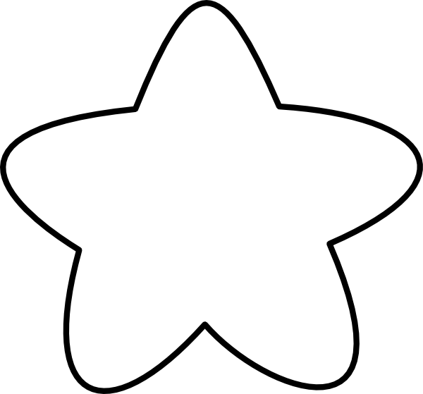 Star Clip Art - White Rounded Star Icon (600x559)