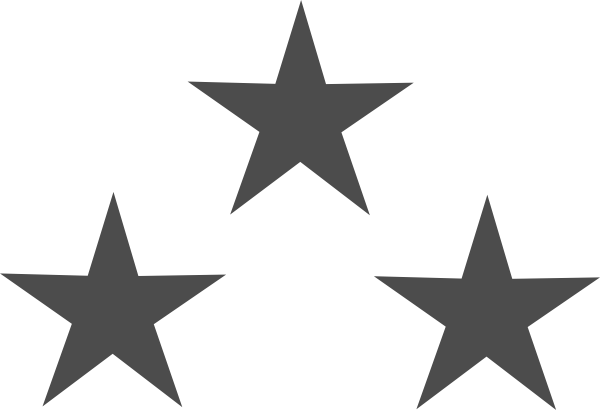 Three Gray Stars Clip Art At Clker Three Stars Clipart - Three Stars Clip Art (600x410)