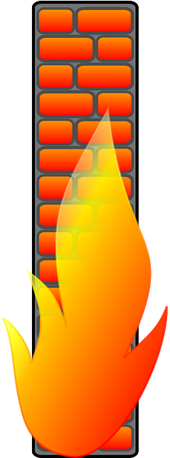 Firewall Fire Wall Computer Security Burning Public - Firewall Graphic (320x640)
