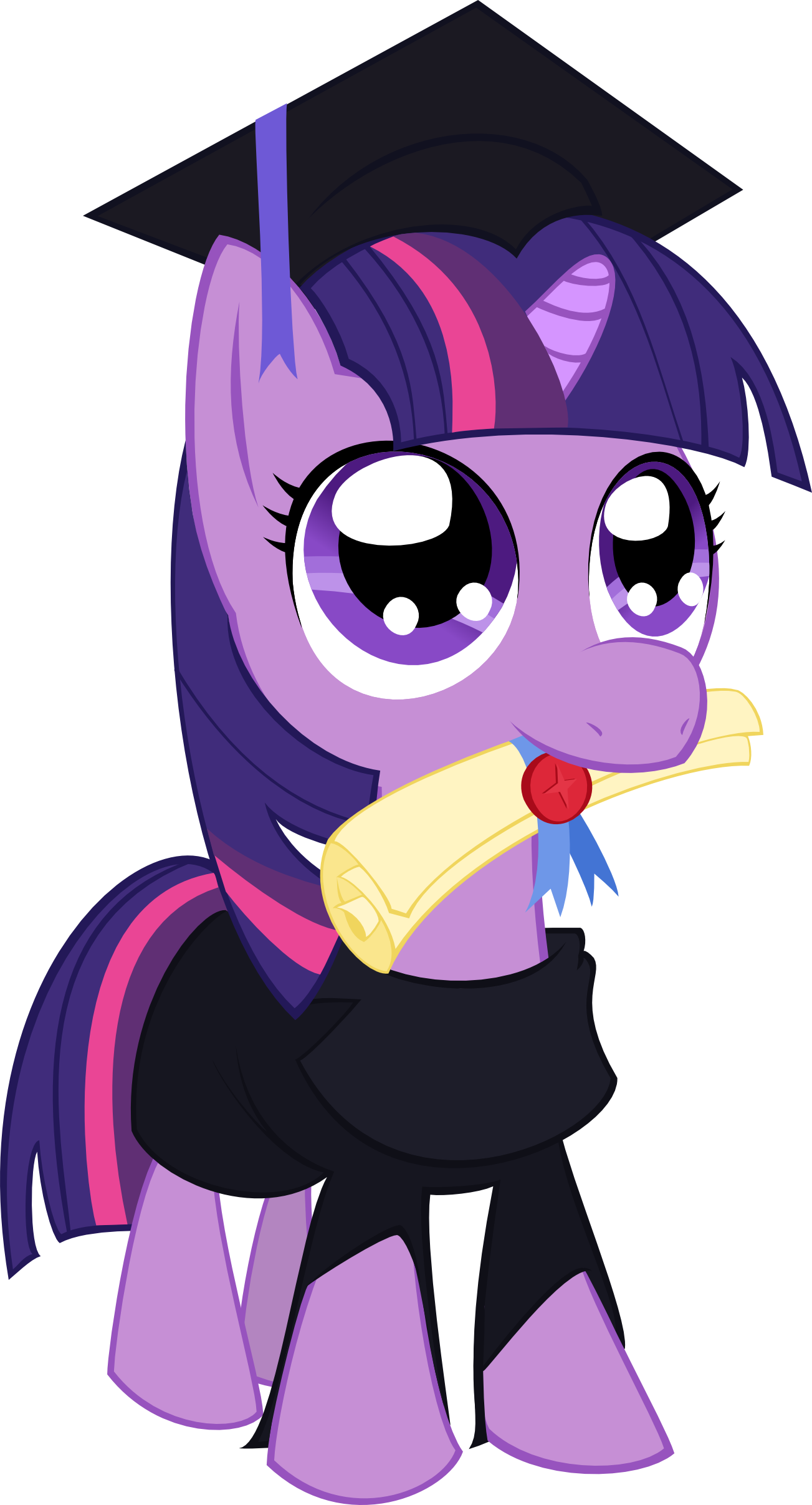 Pony Twilight Sparkle Purple Mammal Pink Fictional - My Little Pony Graduation (1303x2414)