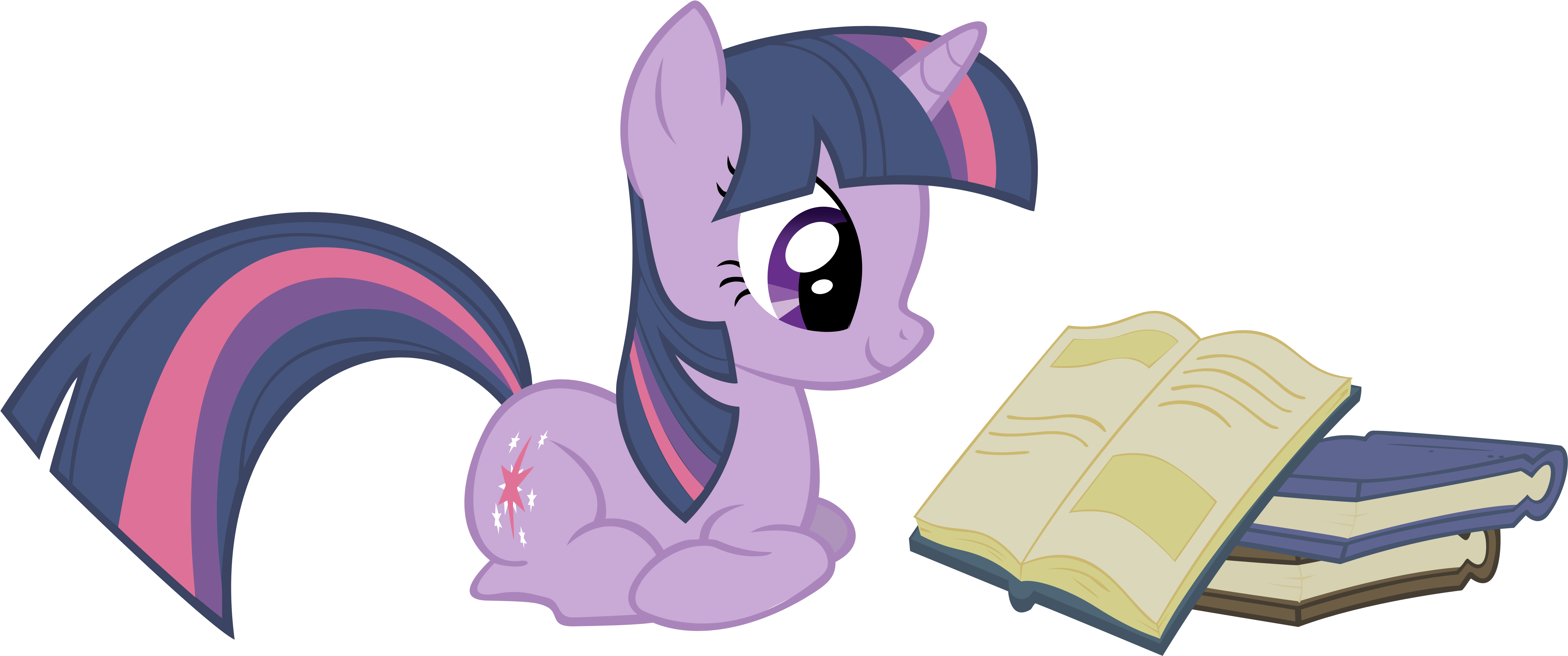 Theflutterknight, Book, Reading, Safe, Simple Background, - Twilight Sparkle And Spike (5721x2790)