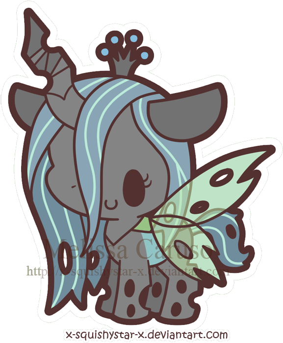 Fanmade Squishy Queen Chrysalis - My Little Pony Kawaii (585x700)