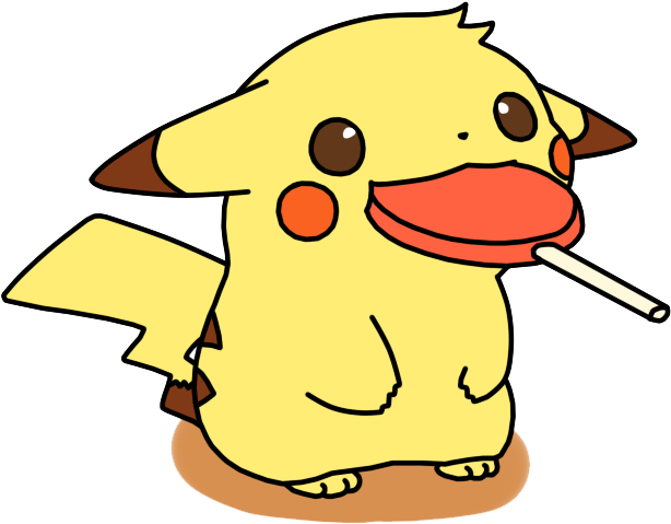 Pikachu With Lollipop By Austinerf-d69lhfj By Kelipoker - Winnie The Pooh Walking (700x525)