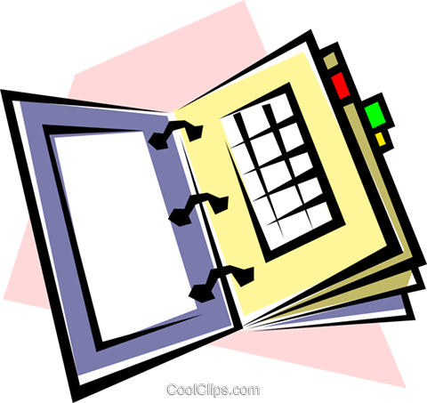 Agenda Livre De Direitos Vetores Clip Art Ilustra - Terminkalender Clipart (480x453)