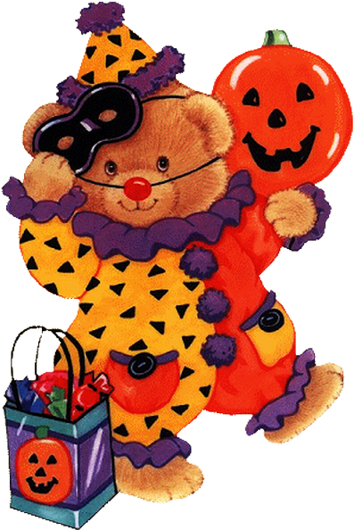 Halloween - - Halloween Teddy Bear Clipart (449x600)