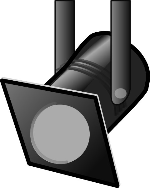 Broadway Clipart Animated Light - Stage Light Vector Png (480x599)