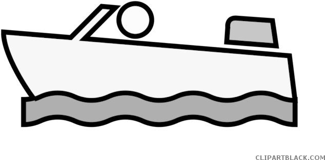 Speed Boat Transportation Free Black White Clipart - Speed Boat Clipart (700x525)