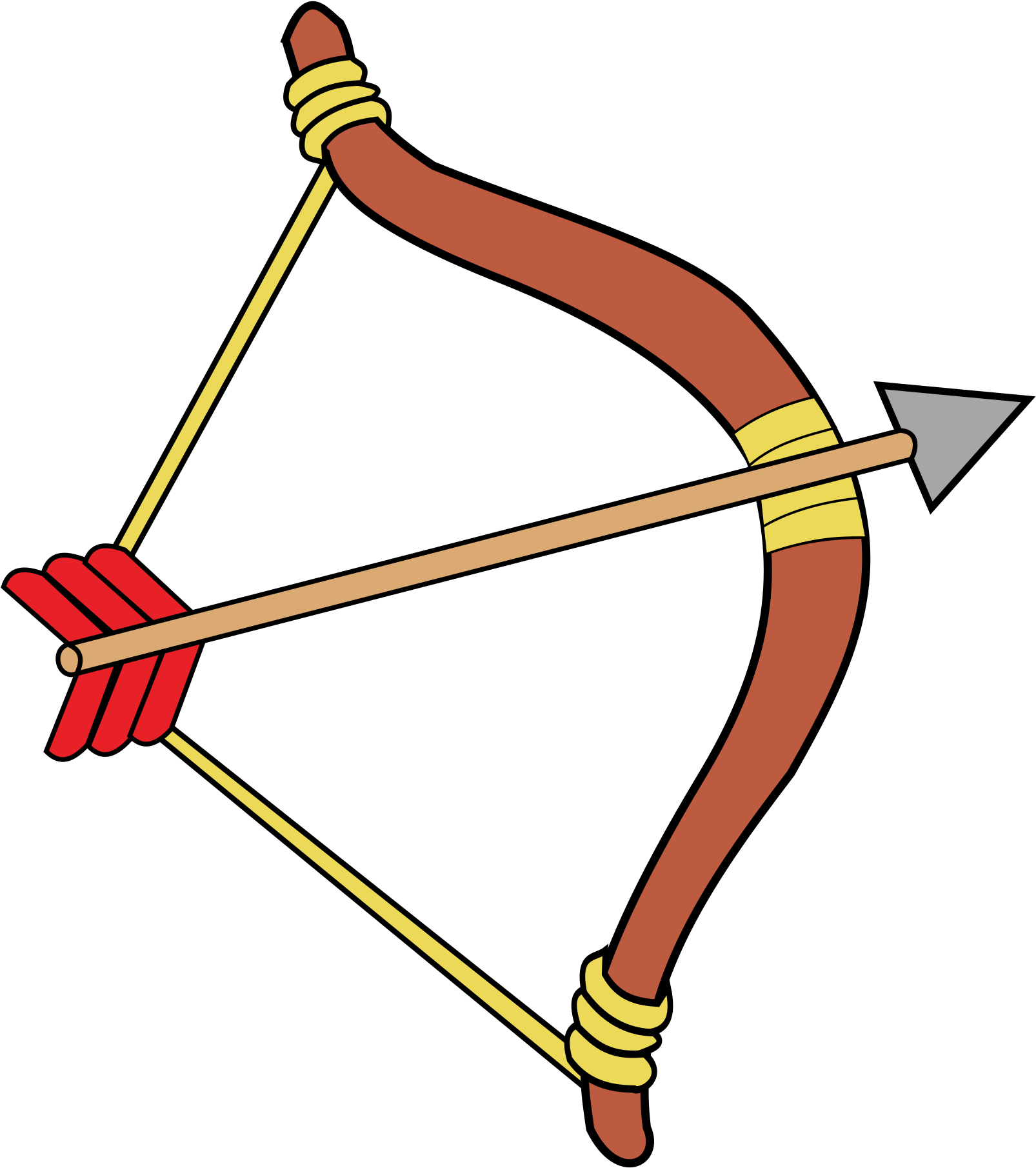 Small Clipart Bow And Arrow - Archery Clip Art (1697x2400)