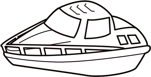 Drawn Yacht Yate - Dibujo De Un Yate (600x470)