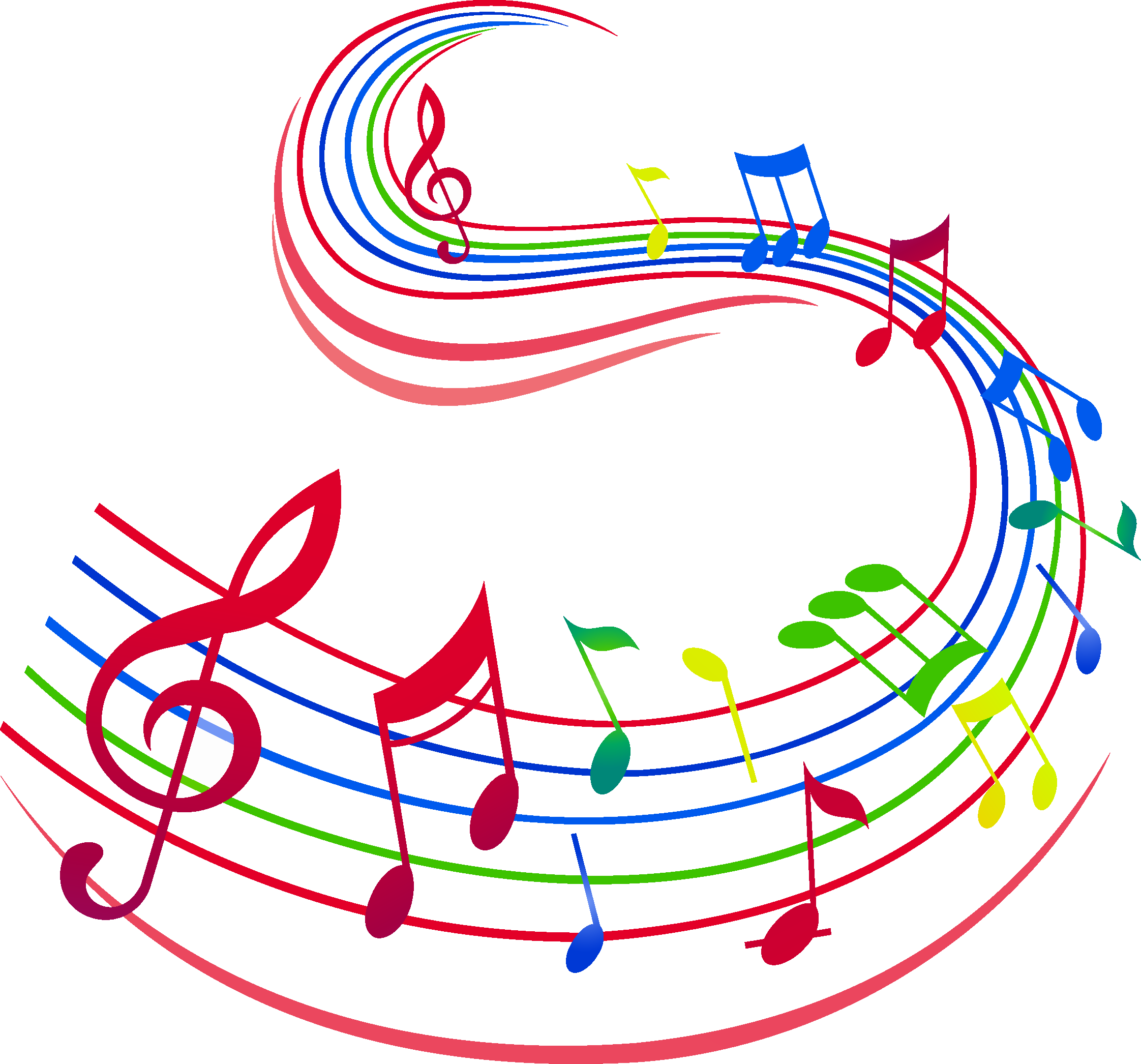 Musical Note Sheet Music Clip Art - Musica Colorida Png (2244x2092)