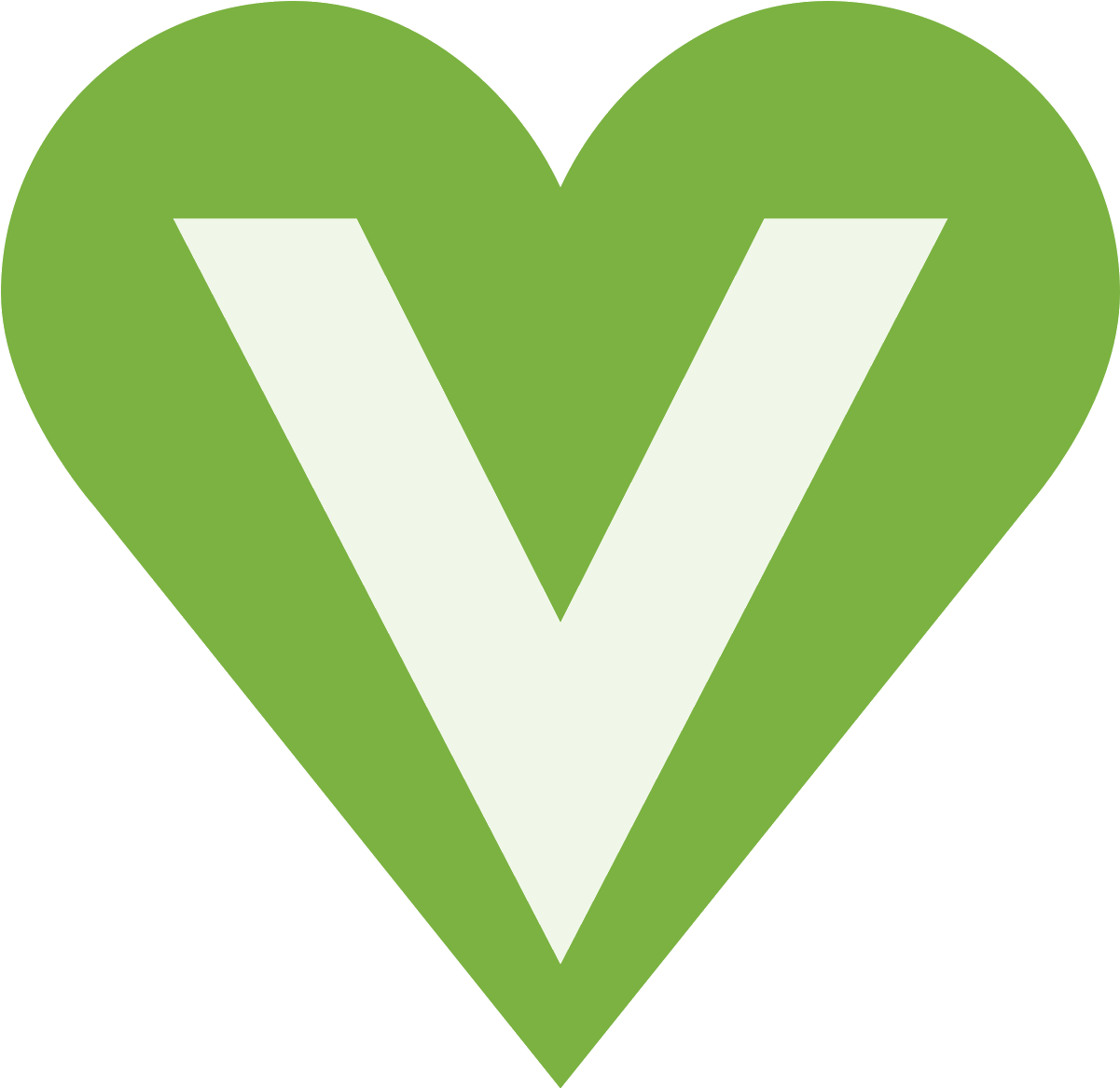 The Universal Sign For Vegans, A Heart With The Letter - Vegan Symbol Png (1600x1600)