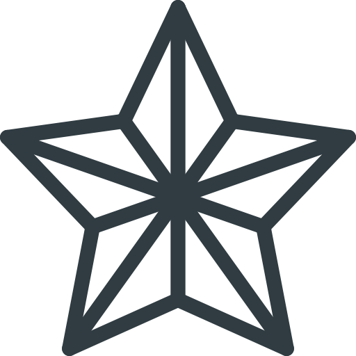 Free Line Christmas Icons - Star Dxf (512x512)