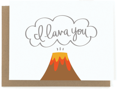 I Lava You Volcano Love Card - Volcano (480x384)