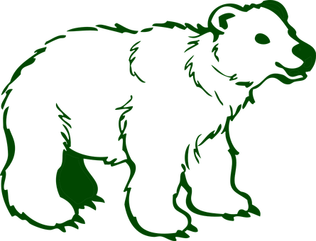Free Download Brown Bear Polar Bear Clip Art - Polar Region Animals Drawing (445x340)