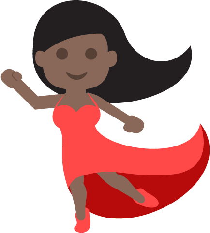 Dancer Tone 5 Emoji Emoticon Vector Icon - Woman Dancing Emoji (512x512)
