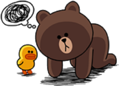 熊大2 - สติ๊กเกอร์ ไลน์ บ ราว น์ (436x325)